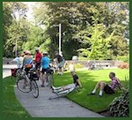 SBC members relaxing in Lake View Park.